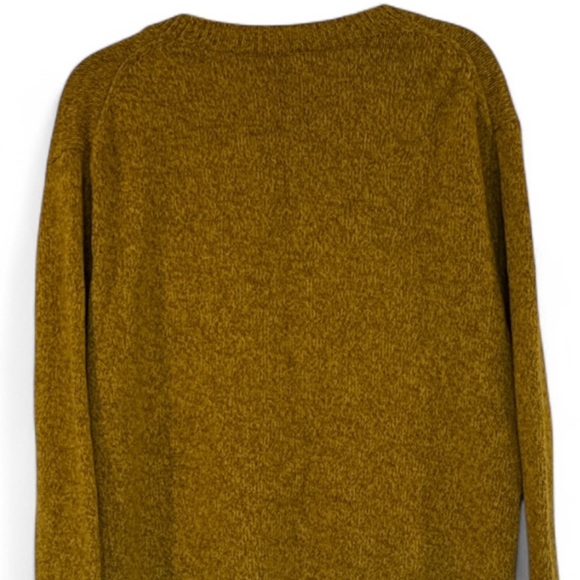 J. Crew Mustard Yellow Flecked Merino Wool Crewneck Sweater Size Small - Picture 4 of 8